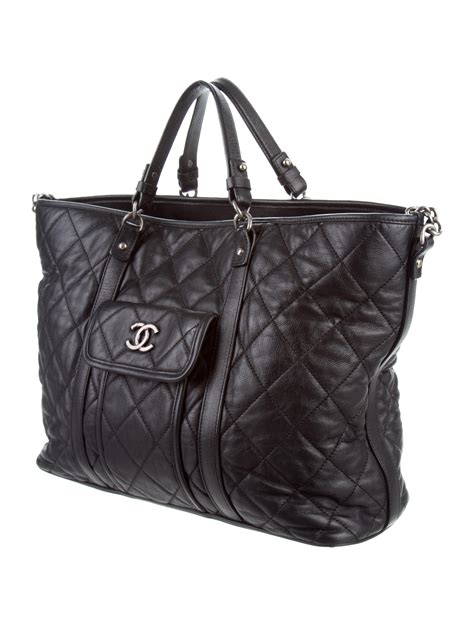 chanel fabric tote price|large zipped shopping bag chanel.